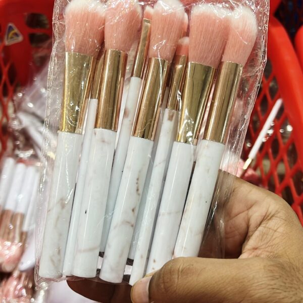 10pcs Marble Design Makeup Brush Set