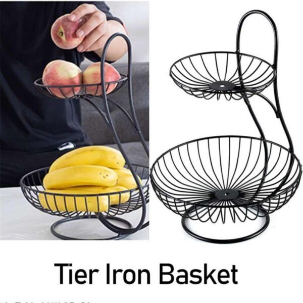 2 Tier Fruit Iron Basket